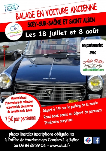 Balade en voiture rétro