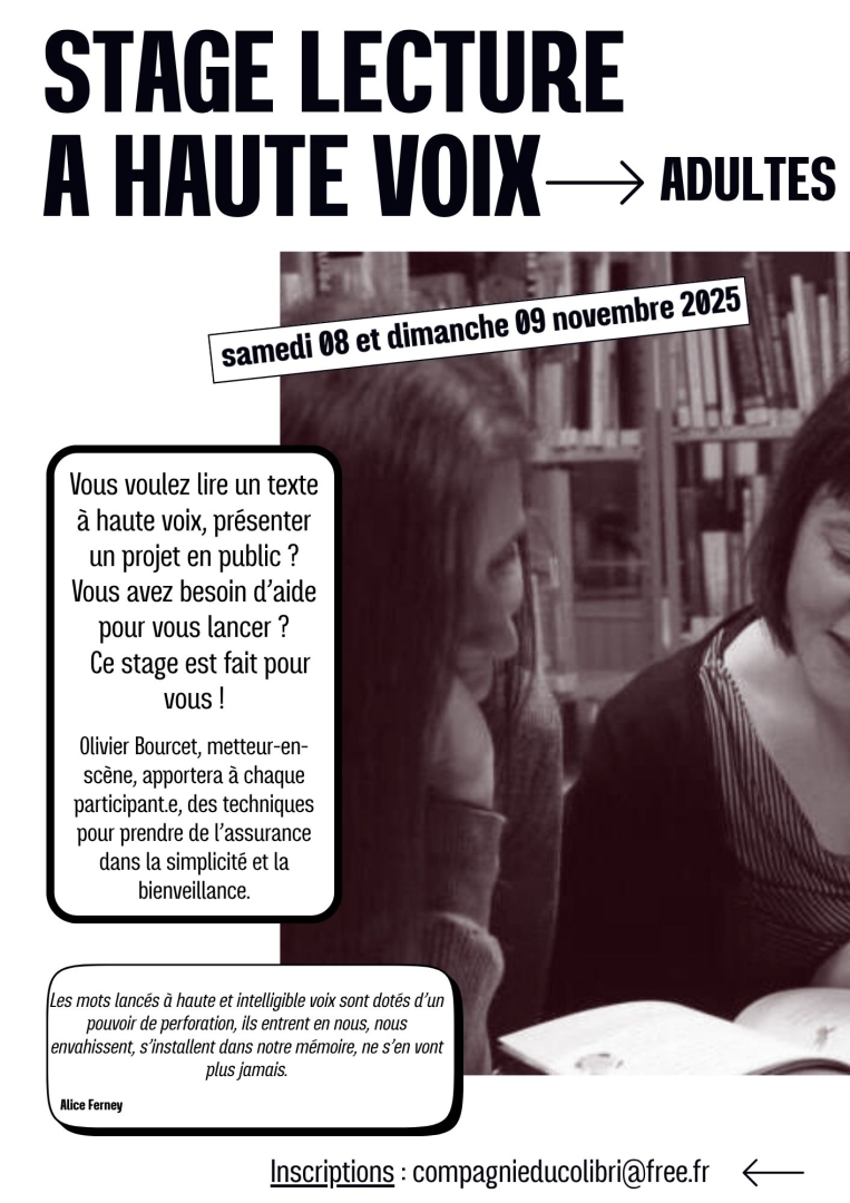 Stage lecture à haute voix (deux jours)